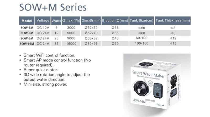 Jebao Jecod SOW + M Series 3in1 (AP + WiFi + Manual) smart controller Wave Maker - Image 3