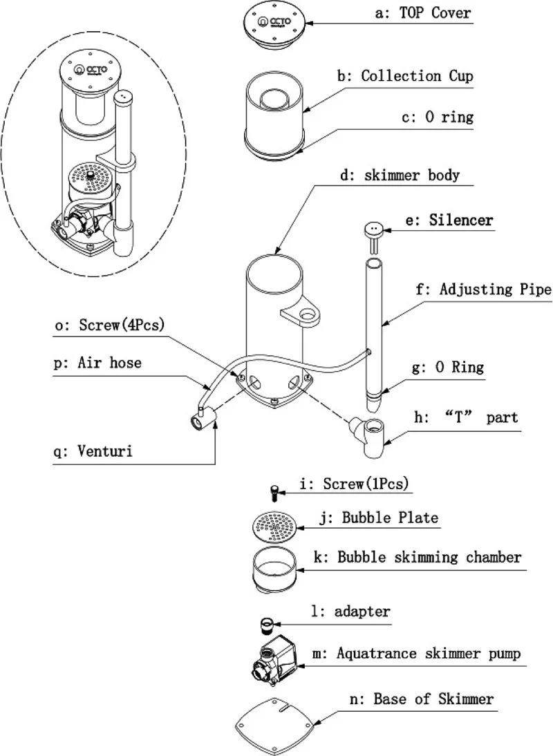 Reef Octopus Classic 110-S Protein Skimmer - for aquarium up to 500 liter - Image 5