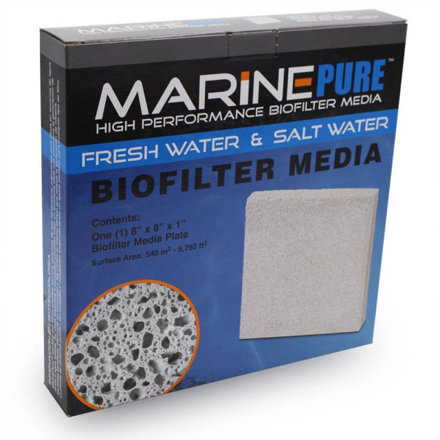 Marine Pure Biofilter Media Plate 8” X 8” X 1”