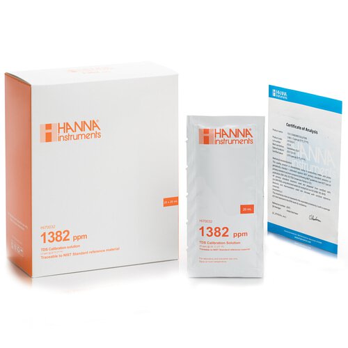 Hanna 1382 mg/L (ppm) TDS Calibration Solution 20ml - Image 3