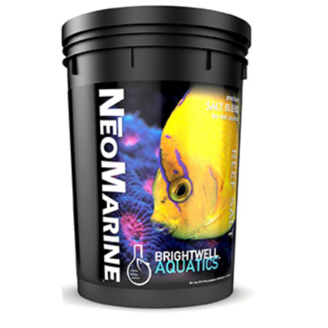 Brightwell Aquatics NeoMarine Reef Salt reclosable polybag inside heavy wall corrugated box